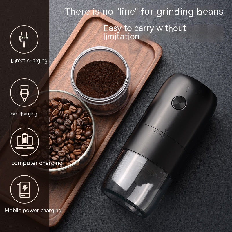 A sleek Milling Outdoor Portable Coffee Machine featuring a solid color pattern in electric tools hue, embodying a stylish Nordic design. Crafted from durable plastic, this portable coffee machine is perfect for various settings such as restaurants, cars, outdoor adventures, leisure bars, cafes, and teahouses. Ideal for the modern coffee enthusiast seeking convenience and style on the go.