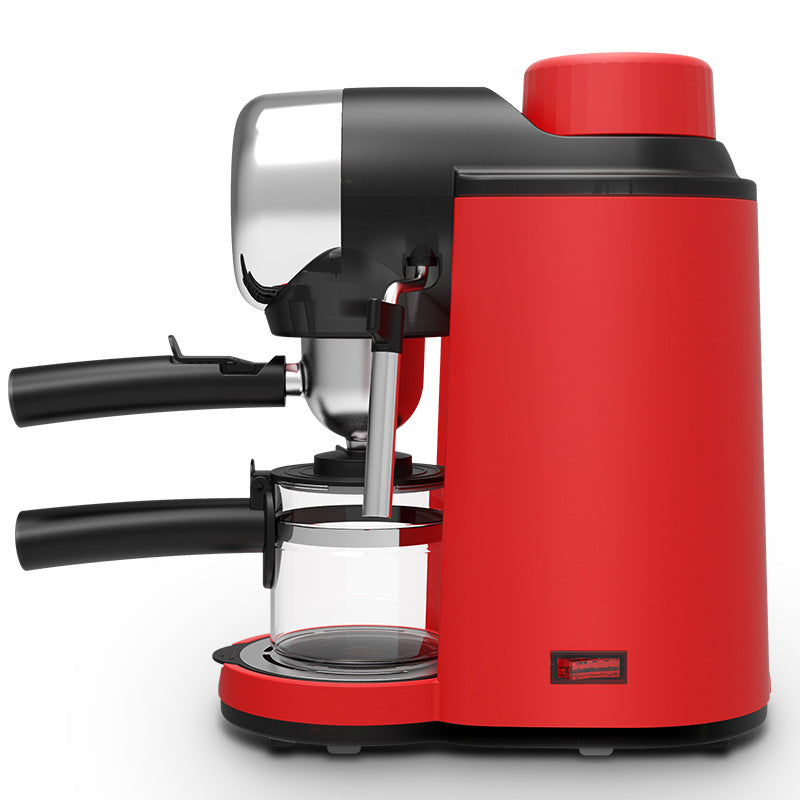 Experience the perfect blend of Italian style and modern functionality with our semi-automatic coffee machine. Utilizing pump pressure, it's designed for 5 cups or less, featuring a sleek stainless steel body in an elegant red color. Rated at 220V/50HZ/800W, this high-pressure coffee marvel holds 0.24L of liquid gold. The package includes the coffee machine, an informative instruction manual, and a stylish glass cup to enhance your brewing experience.