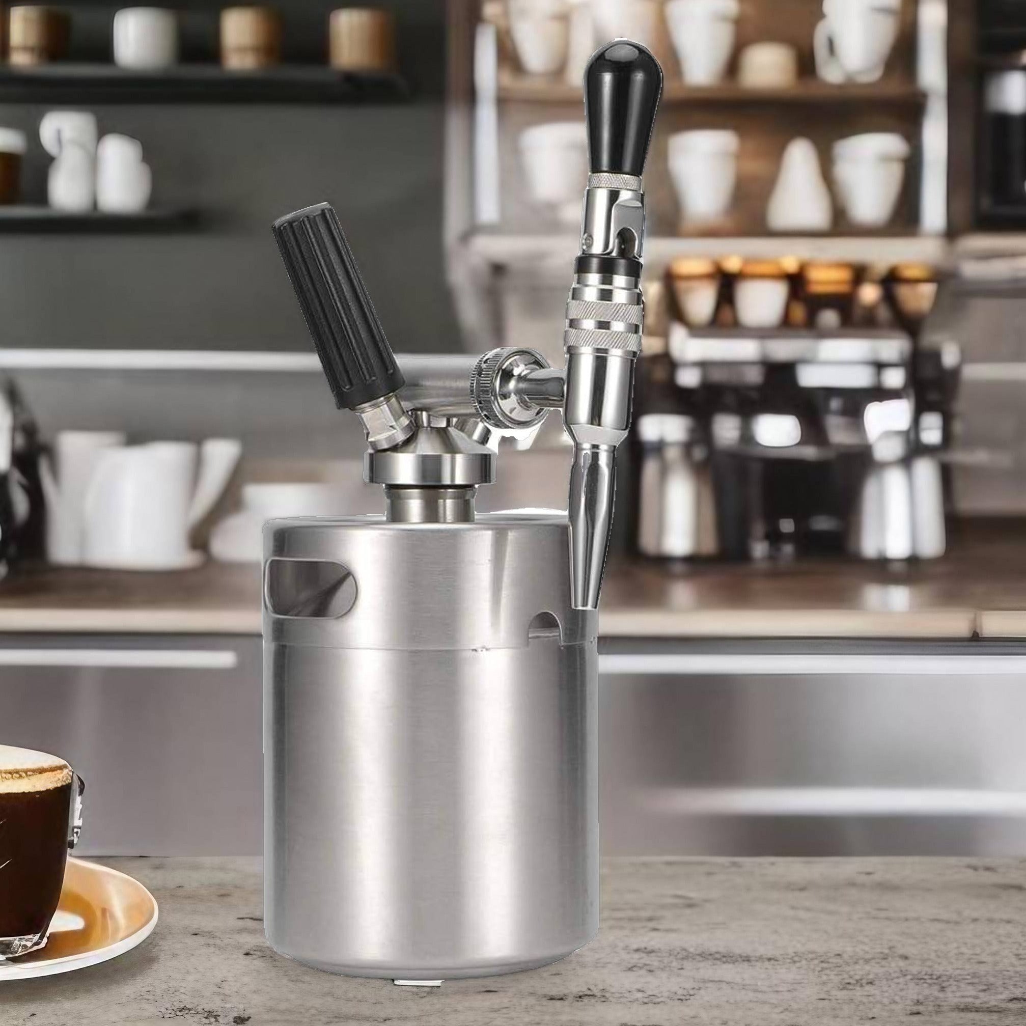 Elevate your coffee experience with the ultimate stainless steel device for crafting rich and velvety nitrogen-infused coffee. Precision and innovation meet in this sleek machine, creating a smooth cascade effect for a café-quality texture and enhanced flavor profile. Easy to use and clean, it adds an elegant touch to your coffee station. Package includes 1 x Stainless Steel Nitrogen Coffee Machine.